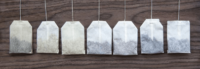 Dont forget the teabags, various pull string teabags.