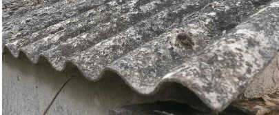 An old Asbestos garage roof.