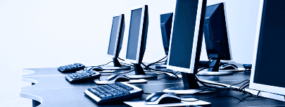 A picture of monitors ready to move.